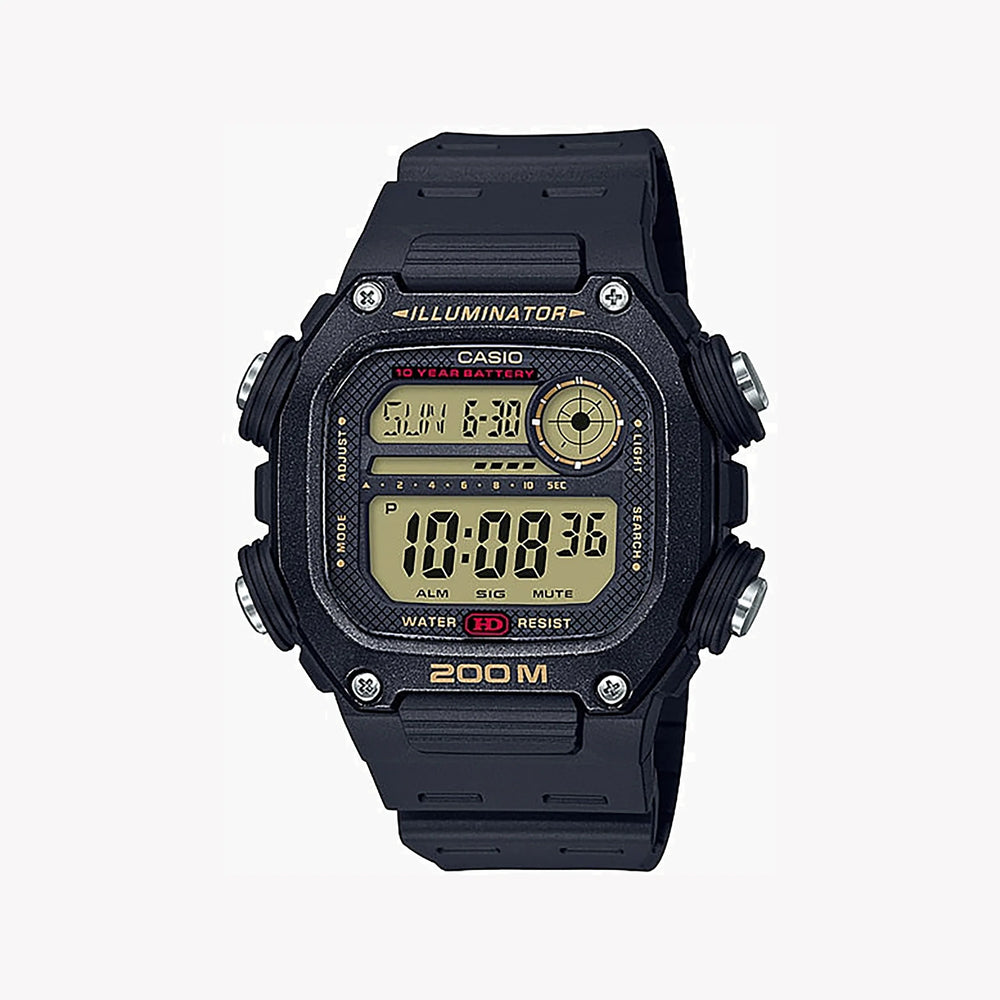 Casio Men's Black Resin Watch, Digital Dial | Dw-291h-9avdf by i-watch