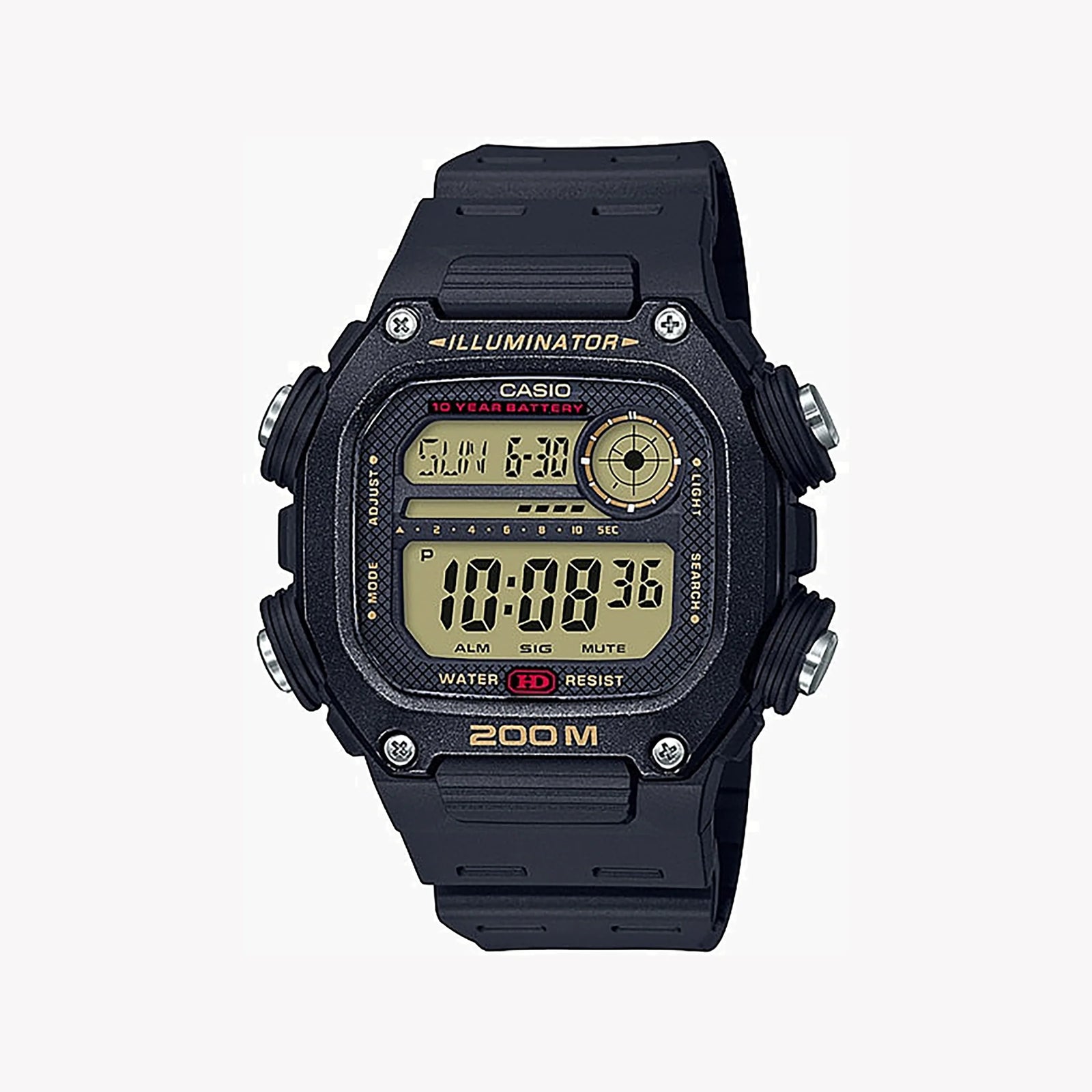 Casio Men's Black Resin Watch, Digital Dial | Dw-291h-9avdf by i-watch