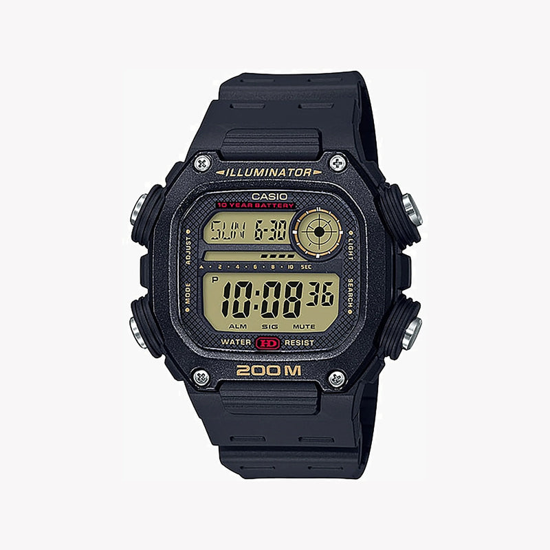 Casio Men's Black Resin Watch, Digital Dial | Dw-291h-9avdf by i-watch