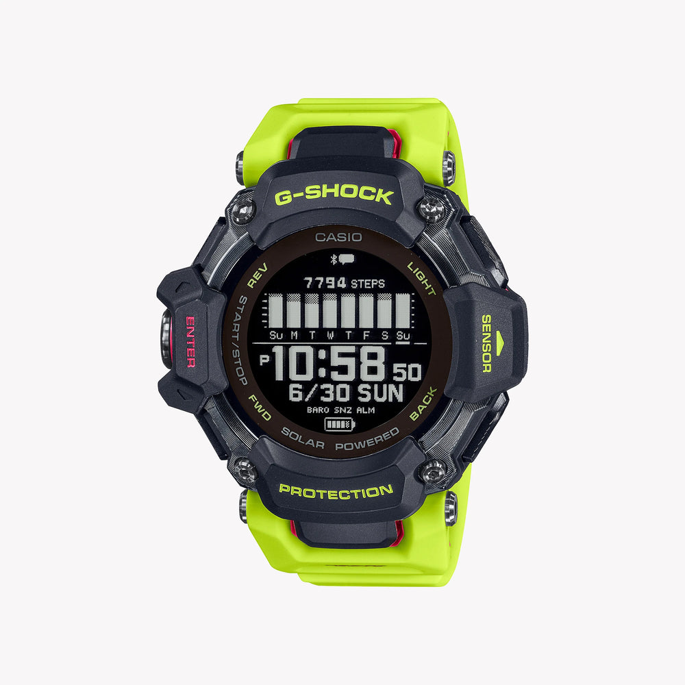 Casio Men's Black Resin Watch, Yellow Band | Gbd-H2000-1a9er by i-watch