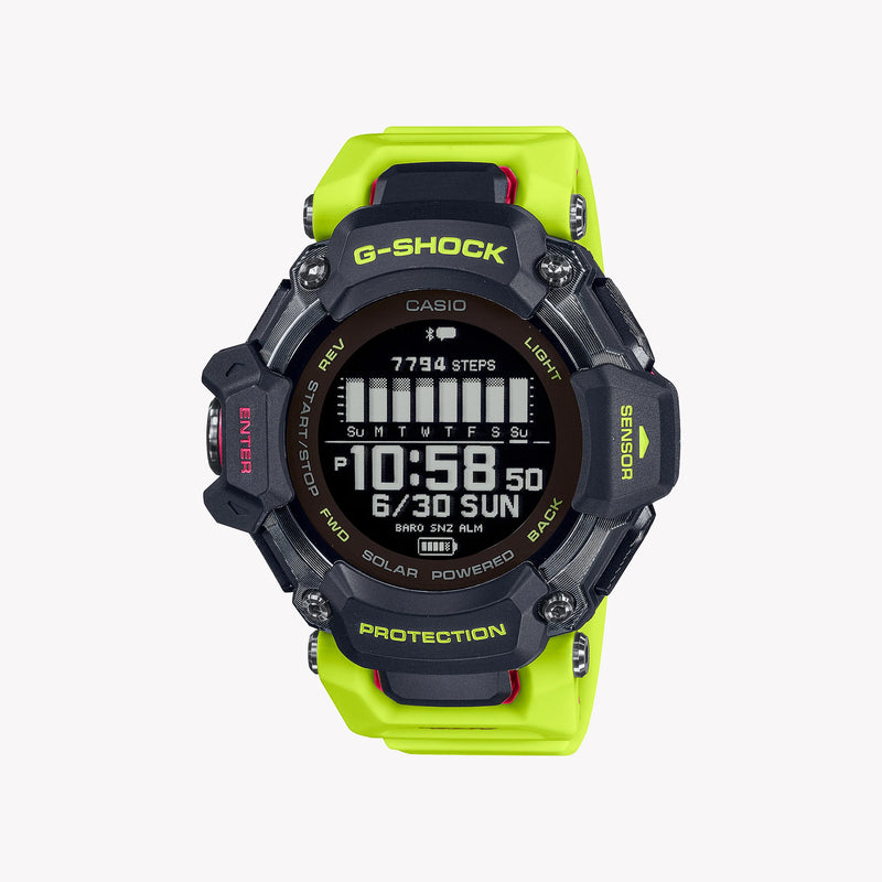 Casio Men's Black Resin Watch, Yellow Band | Gbd-H2000-1a9er by i-watch