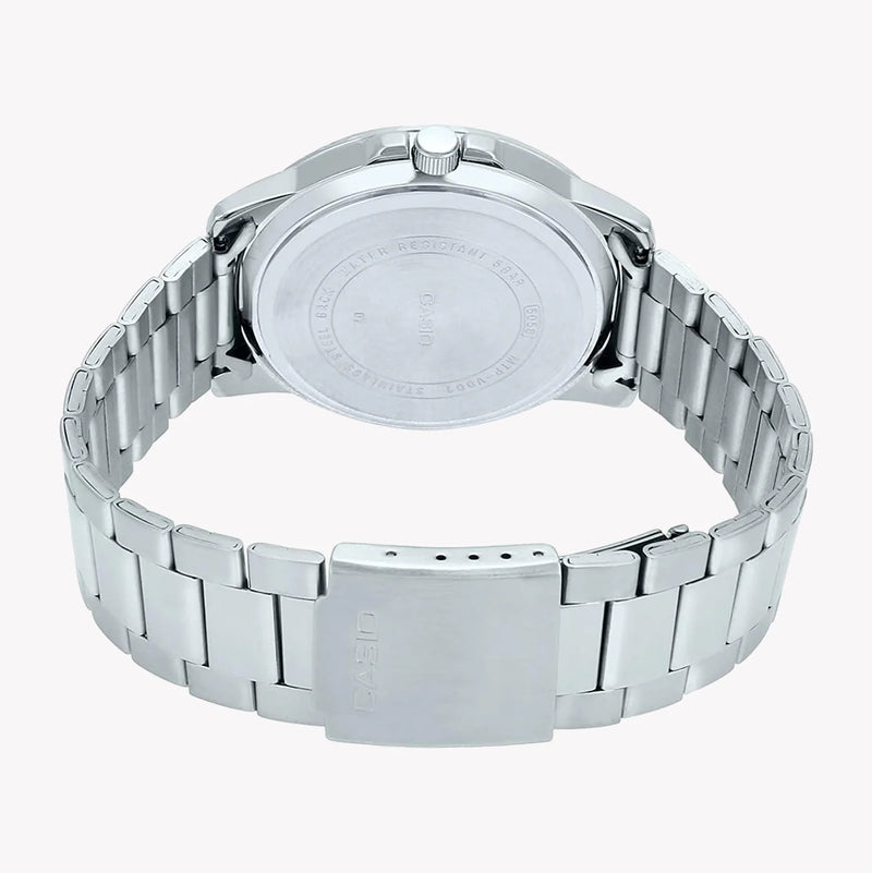 Casio Men's Silver Stainless Steel, Black Dial | Mtp-Vd01d-1cvudf by i-watch