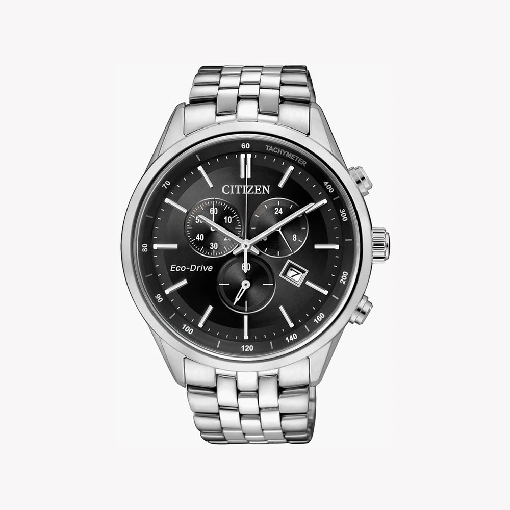 Citizen Eco-Drive At2140-55e - Timeless Performance Men's Watch In Sleek Silver With Multifunctional Chronograph by i-watch