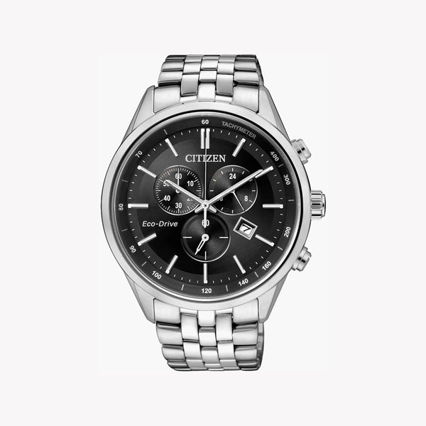 Citizen Eco-Drive At2140-55e - Timeless Performance Men's Watch In Sleek Silver With Multifunctional Chronograph by i-watch