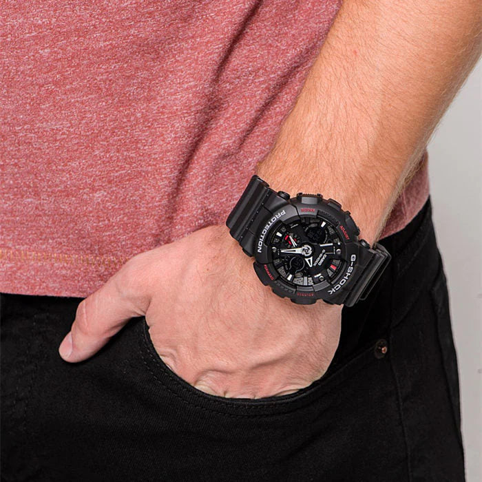 Casio G-Shock Ga-120-1a Adventure Seal - Men's Bold Black Resin Watch by i-watch