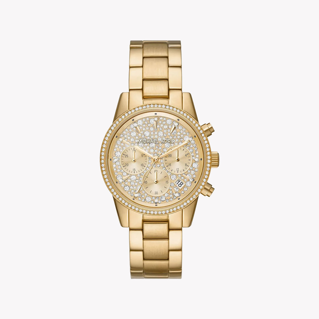 MICHAEL KORS MK7310 RADIANT ELEGANCE - STUNNING GOLD WOMEN'S WATCH WITH STAINLESS STEEL BAND