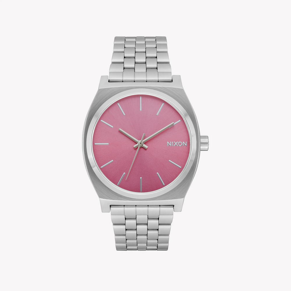 Nixon Unisex Silver Stainless Steel, Pink Dial | A045-2719 by i-watch