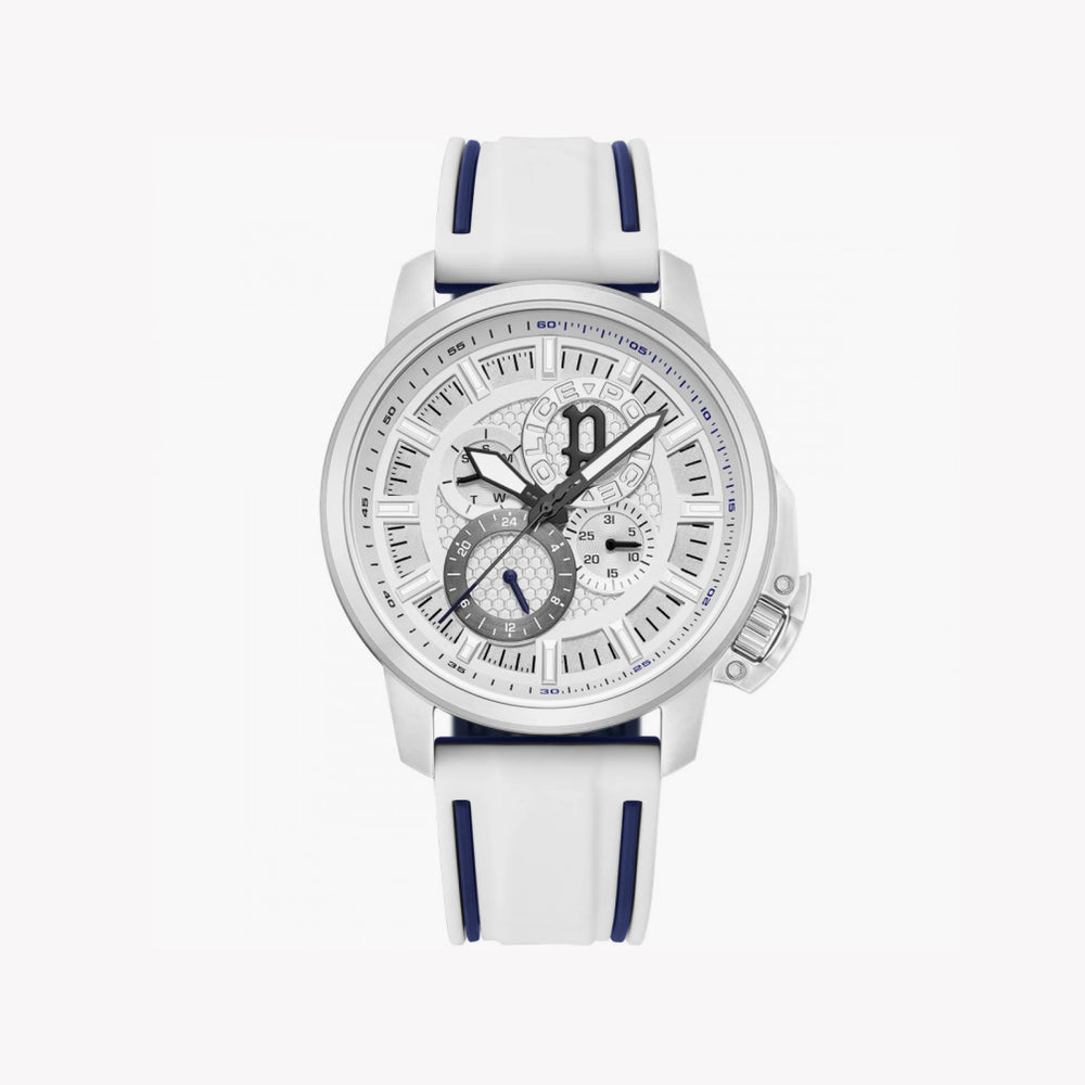 Police Men's Silver Watch, White Dial | Pewjq0005105 by i-watch