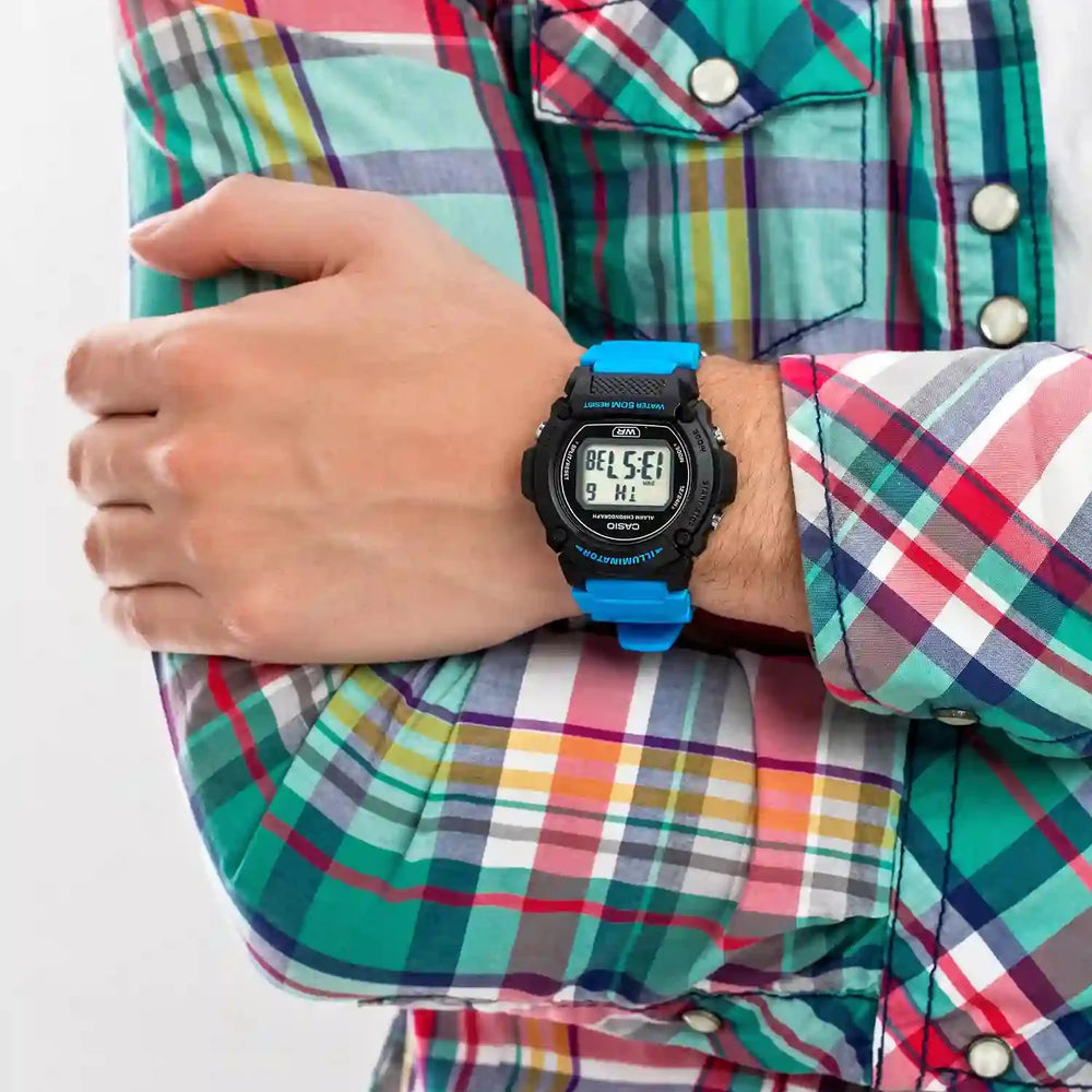 CASIO W-219H-2A2V RUGGED STYLE - SPORTY ADVENTURE READY MEN'S WATCH WITH BLACK RESIN CASE-i-Watch-2