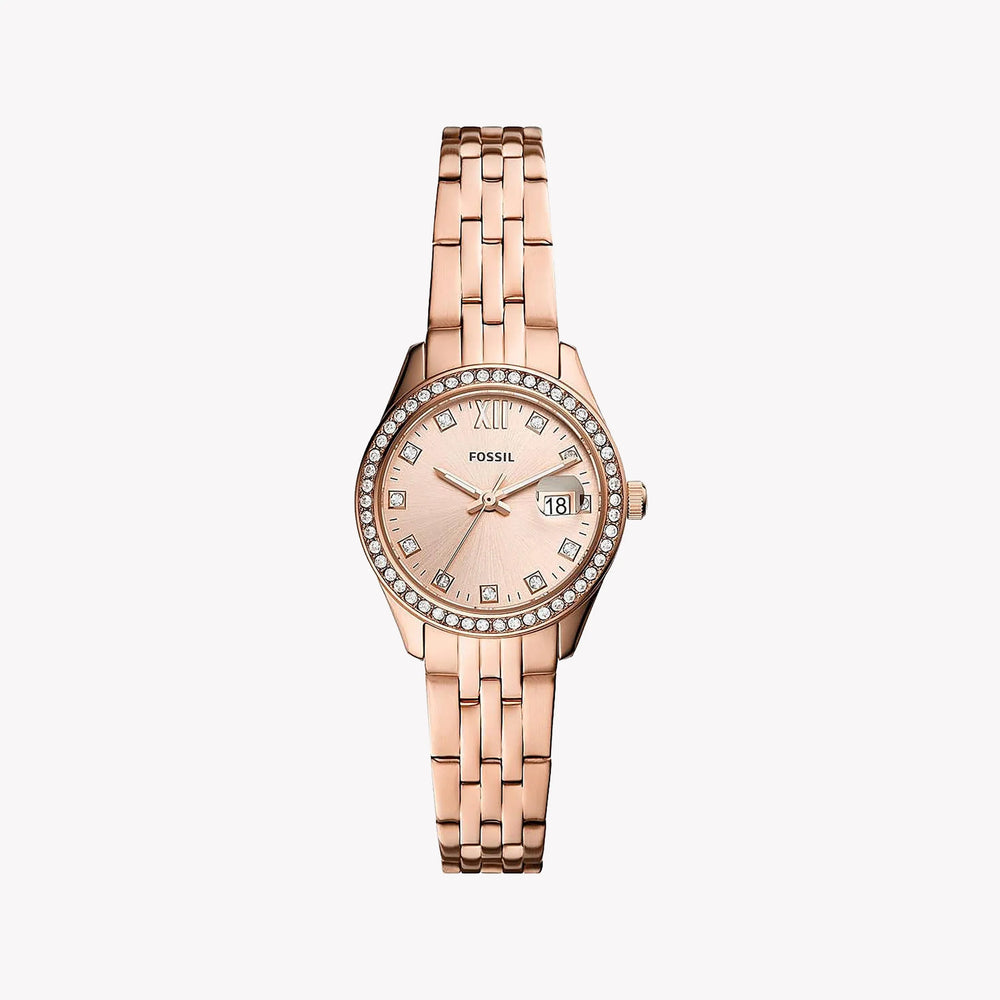 Fossil Women's Rose Gold Watch, Stainless Steel | Es5038 by i-watch