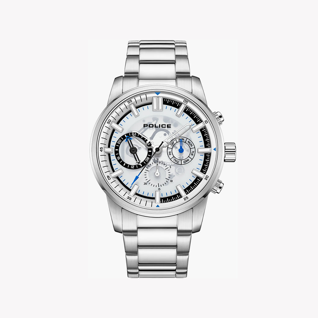 POLICE PEWJK2227004 - TIMELESS ELEGANCE MEN'S WATCH IN POLISHED SILVER & GREY DIAL