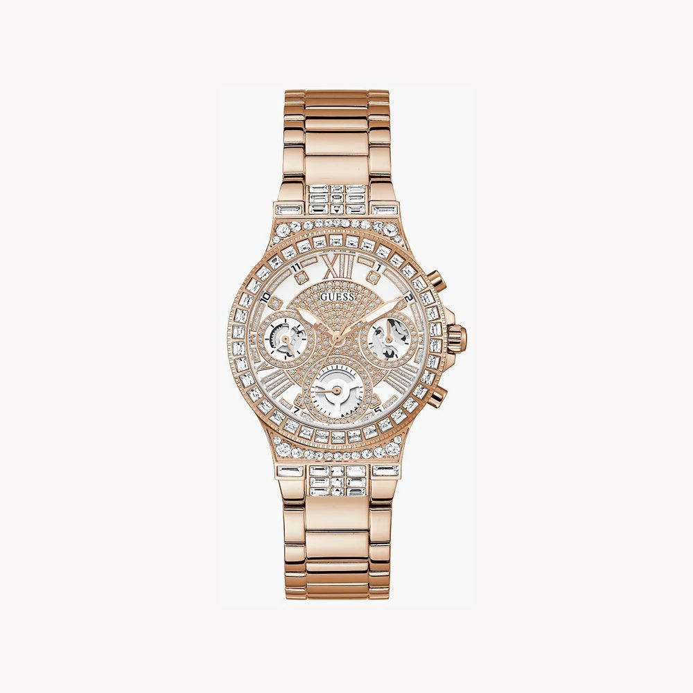 Guess Women's Rose Gold Stainless Steel Watch, Rose Gold Dial | Gw0320l3 by i-watch