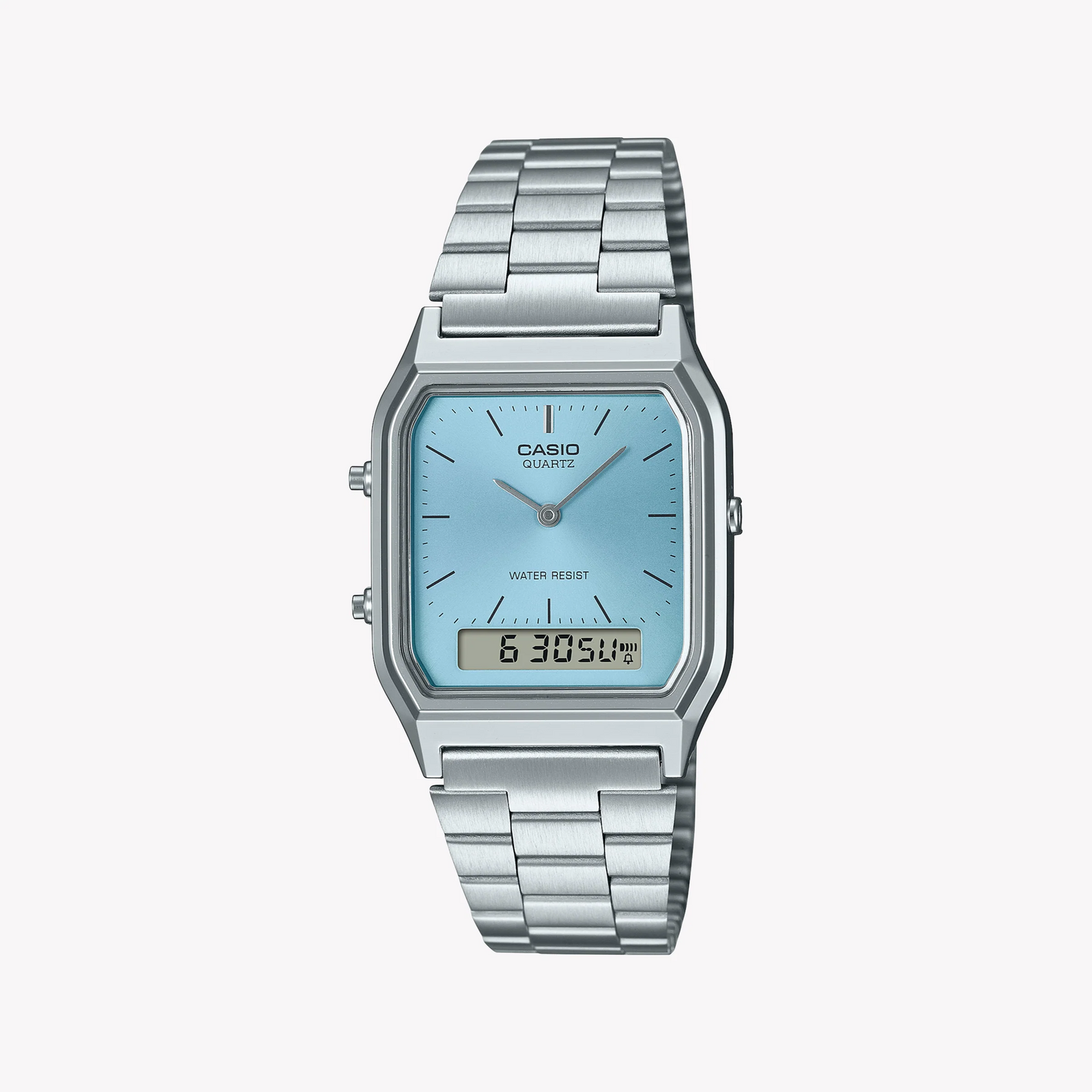 Casio Aq-230a-2a1mqydf - Elegant Adventurer Unisex Watch With Sleek Blue Dial And Stainless Steel Band by i-watch