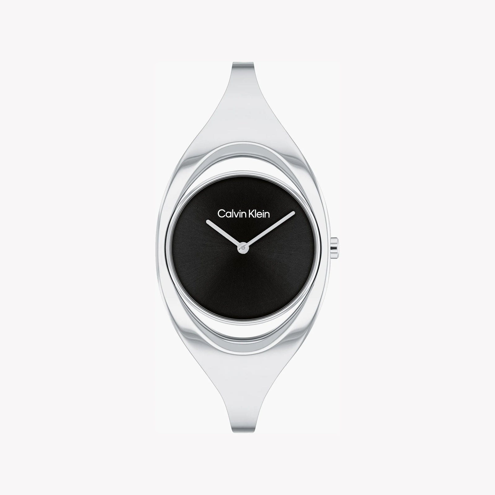 Calvin Klein Women's Silver Stainless Steel Watch, Black Dial | 25200392 by i-watch