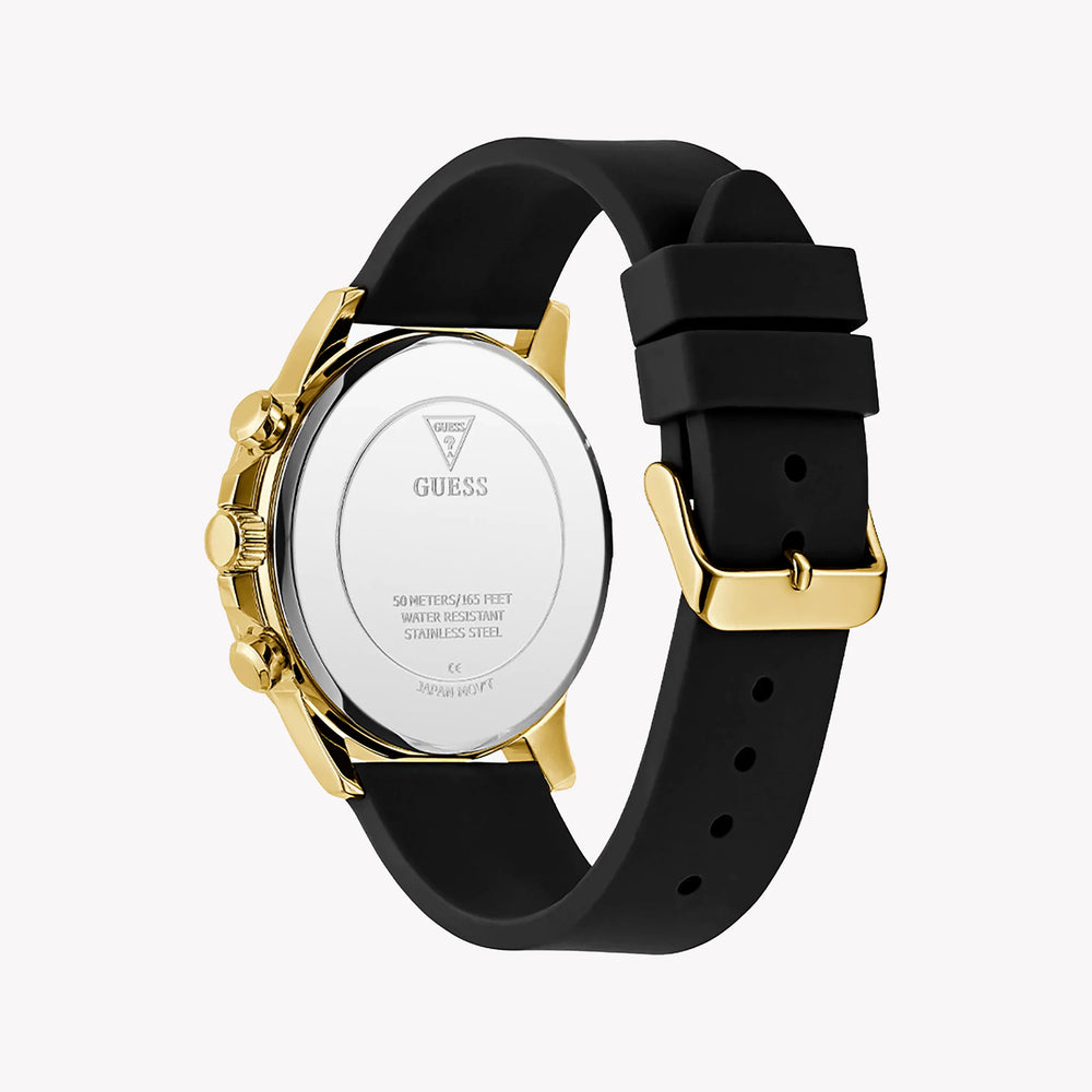 Guess Men's Gold Stainless Steel, Black Silicon | Gw0913g2 by i-watch