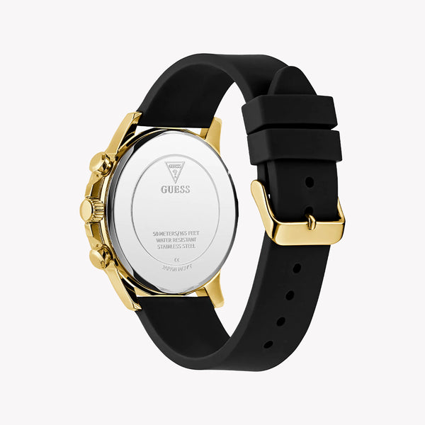 Guess Men's Gold Stainless Steel, Black Silicon | Gw0913g2 by i-watch