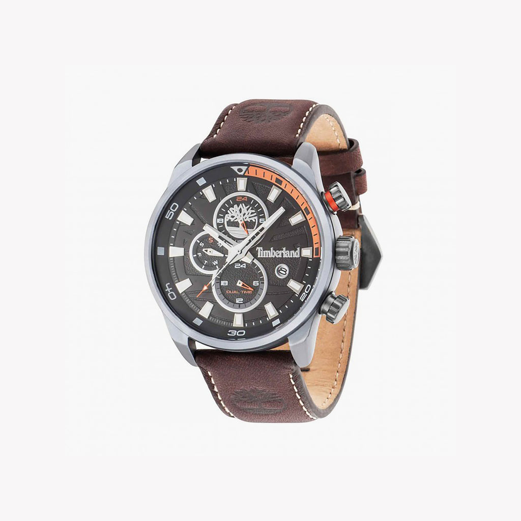TIMBERLAND TBL14816JLU02A ADVENTURER - RUGGED MEN'S WATCH WITH BROWN LEATHER BAND & BOLD DIAL