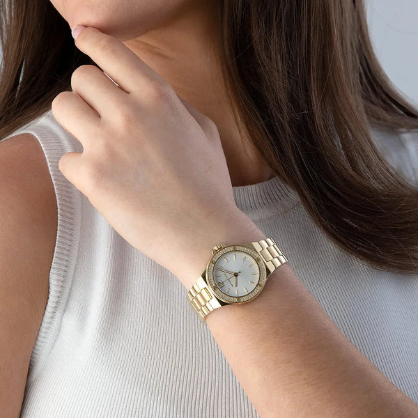 Michael Kors Women's Gold Stainless Steel Watch, White Dial | Mk7278 by i-watch
