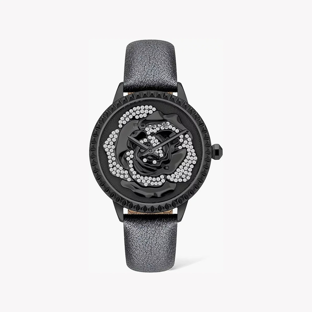 Police Women's Black Stainless Steel, Gray Leather | Pl-16073bsb_02 by i-watch
