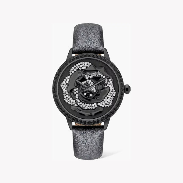 Police Women's Black Stainless Steel, Gray Leather | Pl-16073bsb_02 by i-watch