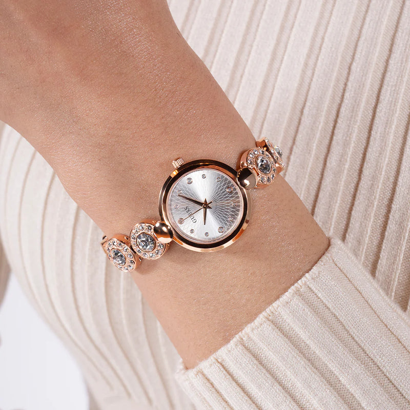 Guess Women's Rose Gold Watch, Silver Dial | Gw0757l3 by i-watch
