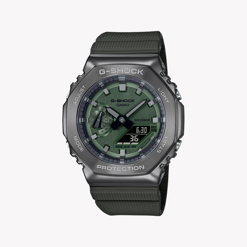G-Shock Men's Green Dial, Grey Case | Gm-2100b-3adr by i-watch