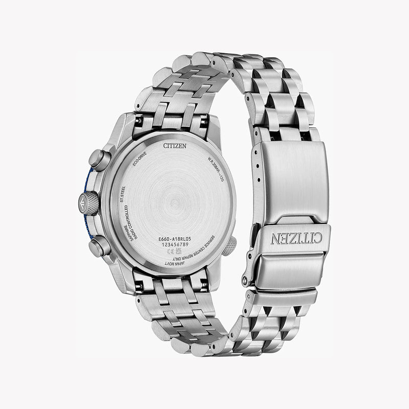 Citizen Men's Silver Stainless Steel Watch, Blue Dial | Cb5866-55e by i-watch