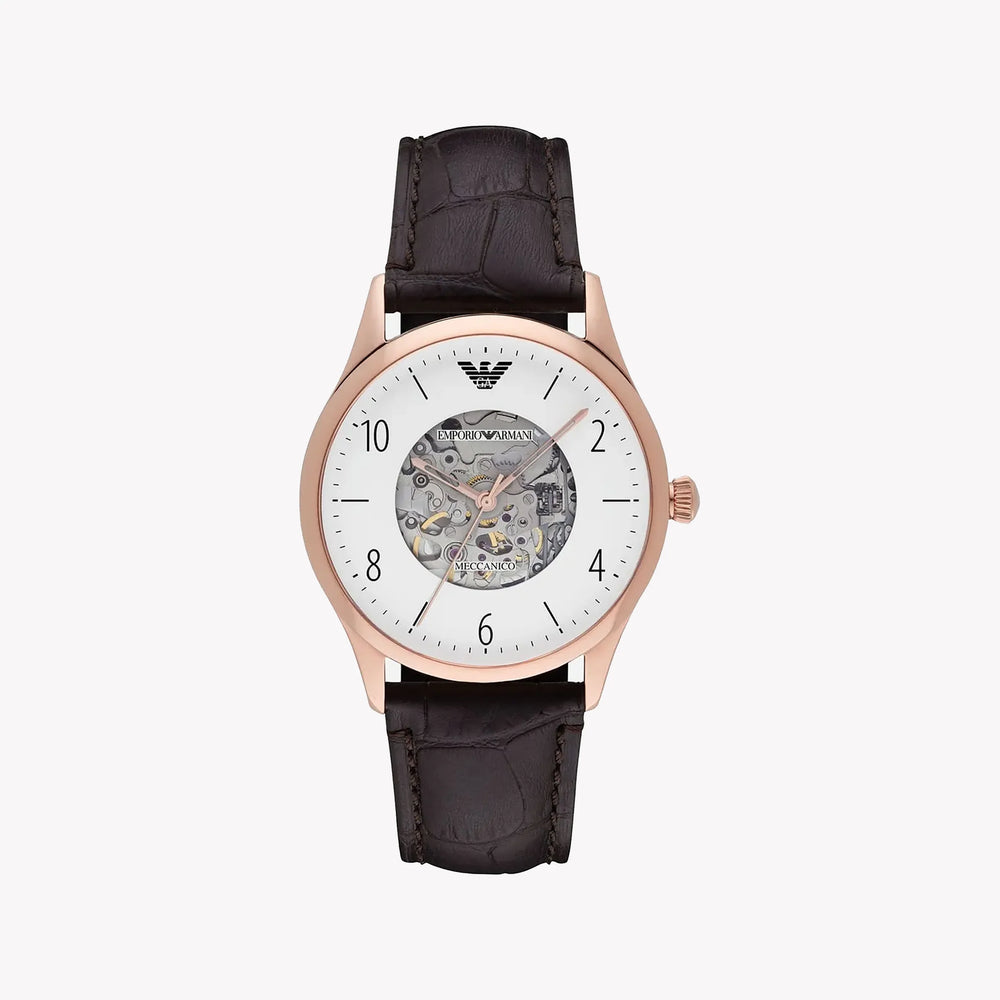 Emporio Armani Men's Rose Gold Watch, Brown Leather | Ar1920 by i-watch