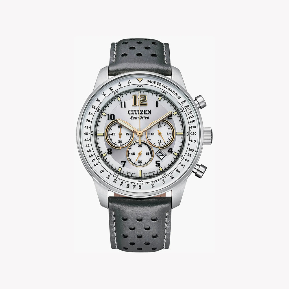 Citizen Ca4500-24h Men's Timepiece - Elegant Chronograph With Leather Band & 5 Atm Water Resistance by i-watch