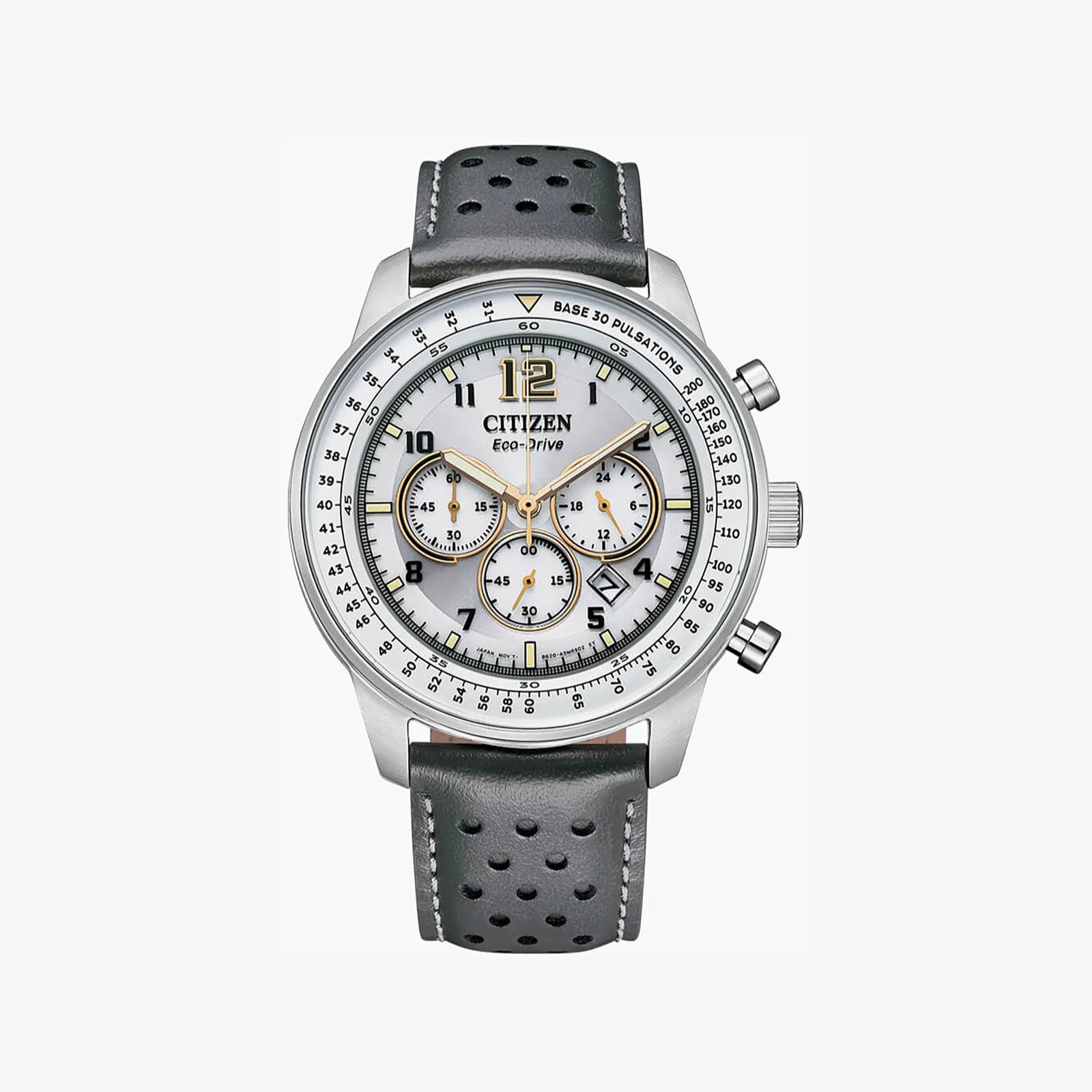 Citizen Ca4500-24h Men's Timepiece - Elegant Chronograph With Leather Band & 5 Atm Water Resistance by i-watch