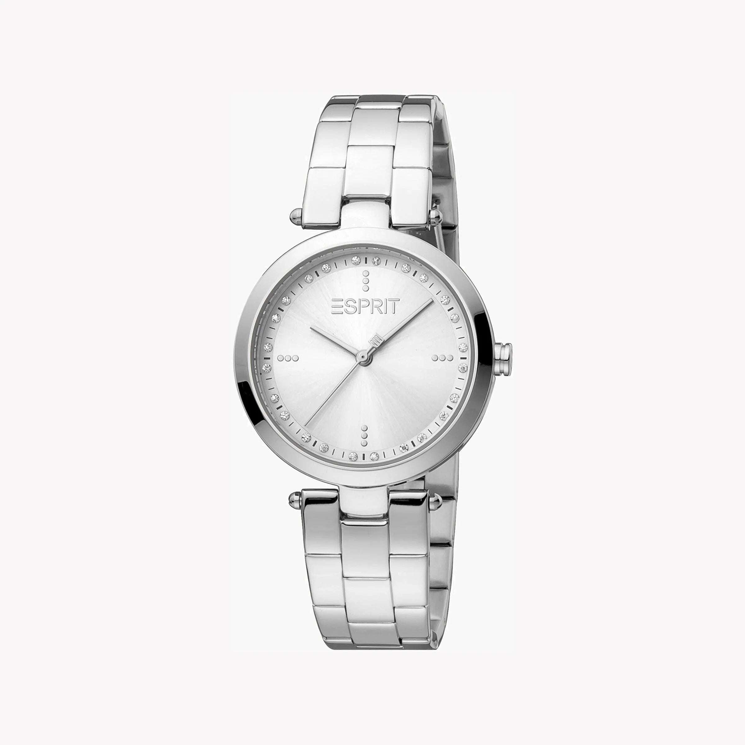 ESPRIT Women's Watch with Silver Stainless Steel Case and Silver Stainless Steel Band