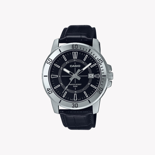 Casio MTP-VD01L-1CV STANDARD Silberne Herrenuhr