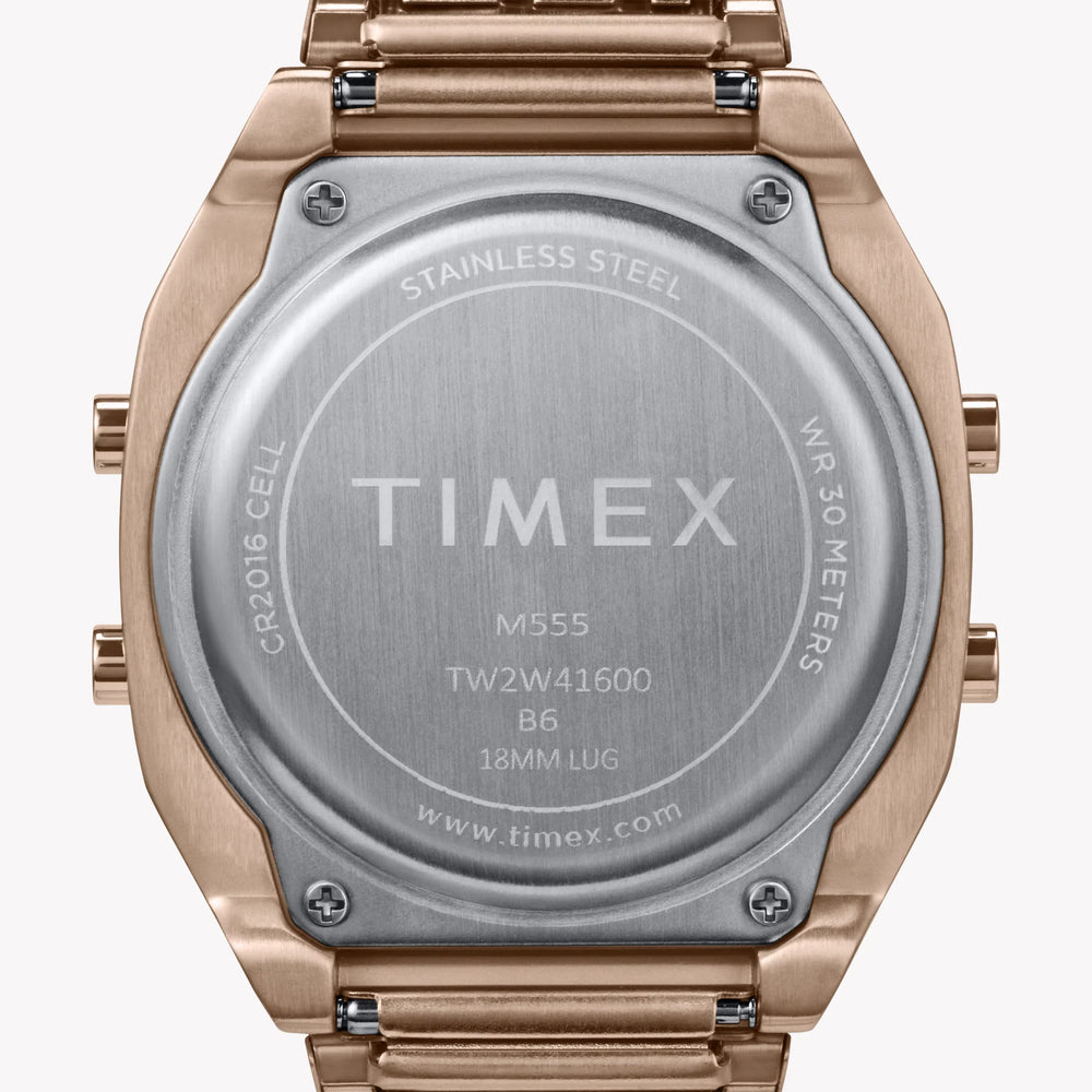 Timex Women's Rose Gold-Tone Watch, Pink Accents | T80 by i-watch