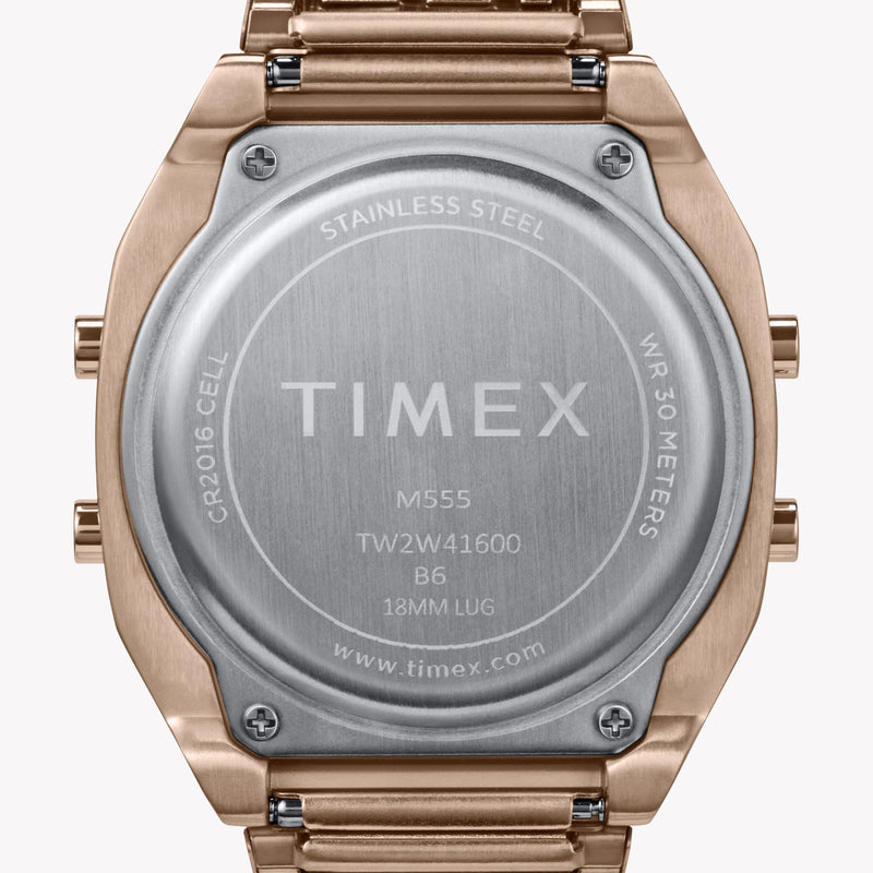 Timex Women's Rose Gold-Tone Watch, Pink Accents | T80 by i-watch