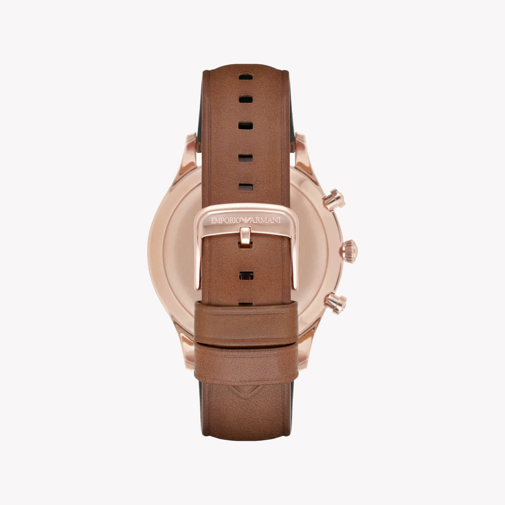 Emporio Armani Men's Rose Gold Watch, Brown Band | Ar11043 by i-watch