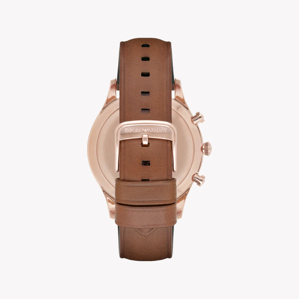 Emporio Armani Men's Rose Gold Watch, Brown Band | Ar11043 by i-watch