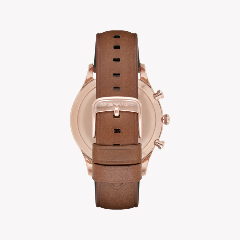 Emporio Armani Men's Rose Gold Watch, Brown Band | Ar11043 by i-watch