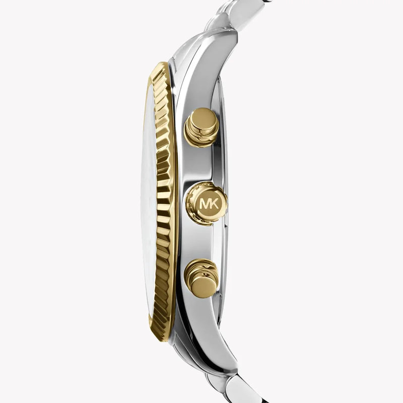 Michael Kors Men's Silver-Gold Watch, Stainless Steel | Mk8344 by i-watch