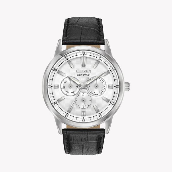 Citizen Eco-Drive Bu2071-01a: Dynamic Sophistication - Men's Stainless Steel & Leather Watch by i-watch