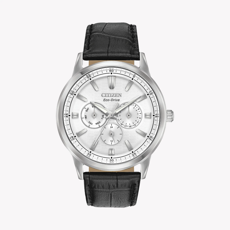 Citizen Eco-Drive Bu2071-01a: Dynamic Sophistication - Men's Stainless Steel & Leather Watch by i-watch