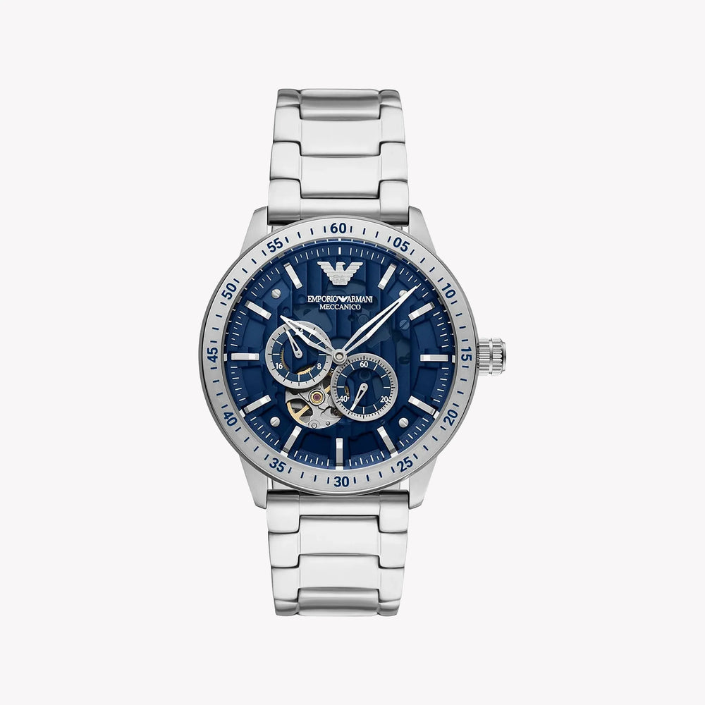 Emporio Armani Men's Silver Watch, Blue Dial | Ar60052 by i-watch