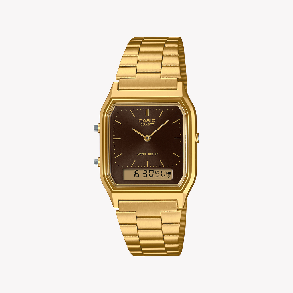 CASIO AQ-230GA-5AMQYES - GOLDEN ELEGANCE COMPACT - CHIC FUNCTIONALITY FOR THE MODERN WOMAN