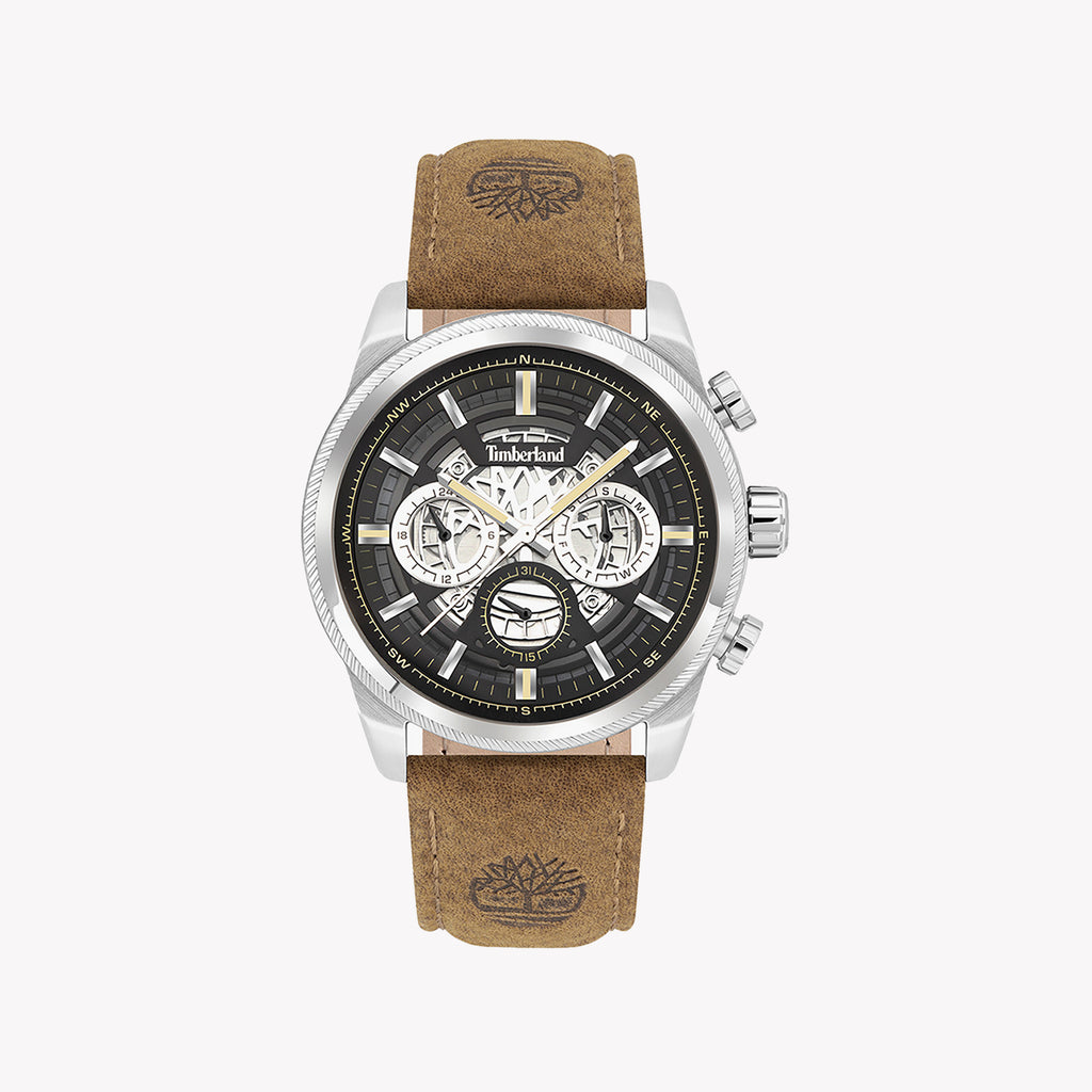 TIMBERLAND TDWGF2200704 RUGGED UTILITY - MEN'S STYLISH LEATHER & STEEL TIMEPIECE