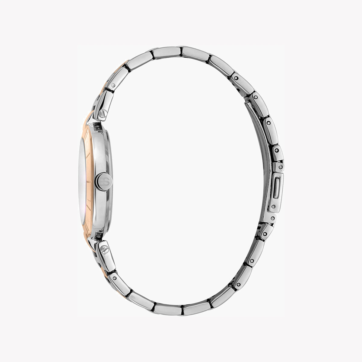 ESPRIT Women's Watch with Silver Stainless Steel Case and Silver & Rose Gold Stainless Steel Band