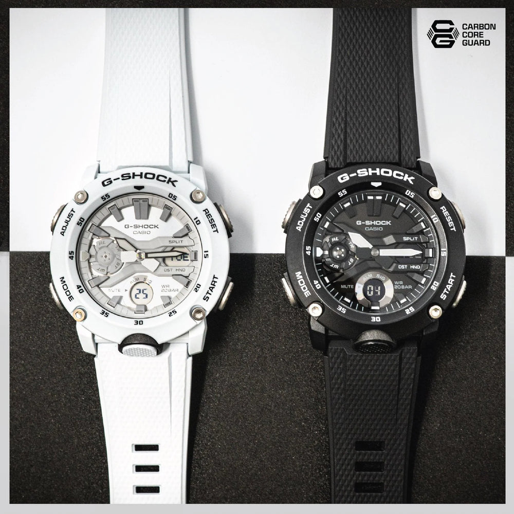 G-Shock Men's White Resin Watch, Digital Display | Ga-2000s-7adr by i-watch