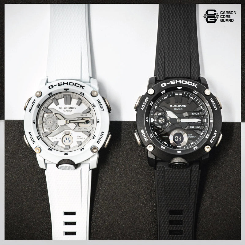 G-Shock Men's White Resin Watch, Digital Display | Ga-2000s-7adr by i-watch