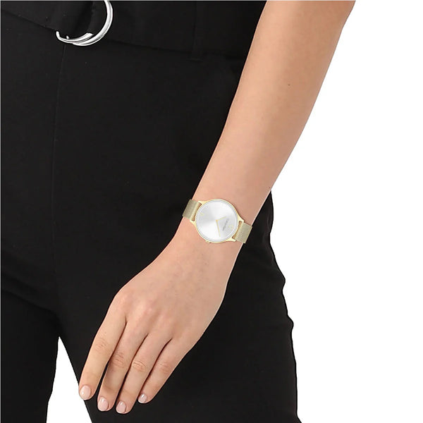 Ck Calvin Klein Women's Gold Watch, Silver Dial | K2g27126e by i-watch