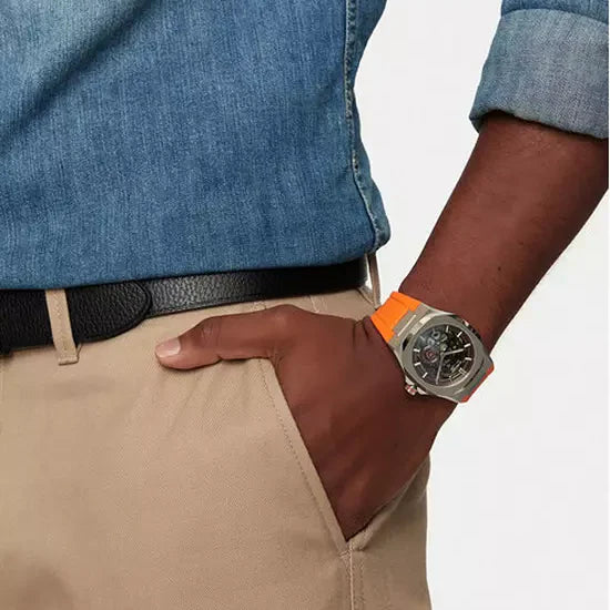 D1 MILANO Men's Grey & Orange Watch, Transparent Dial | D1-SKRJ16 by i-watch