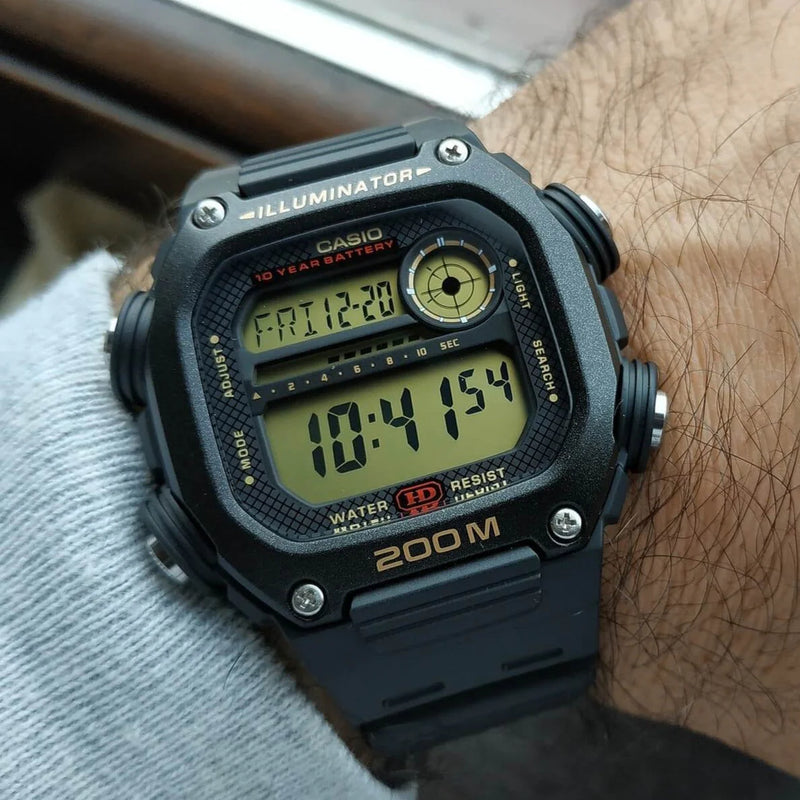 Casio Men's Black Resin Watch, Digital Dial | Dw-291h-9avdf by i-watch