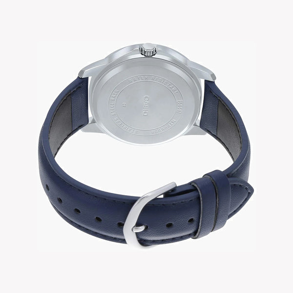 MTP-V004L-2BUDF - TIMELESS ELEGANCE: CLASSIC BLUE DIAL MEN'S WATCH WITH LEATHER STRAP-i-Watch-5